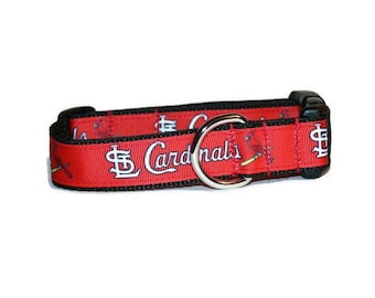St. Louis Cardinals inspired dog collar,dog collar,baseball dog collar,boy dog collar,girl dog collar,summer dog collar,red dog collar