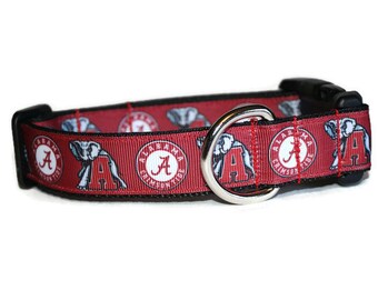 alabama football dog collar