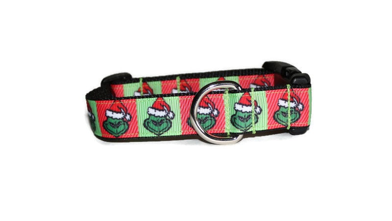 Grinch Dog Collar,Christmas dog collar,dog collar,Grinch,boy dog collar,girl dog collar,cute Christmas dog collar,fun Christmas dog collar