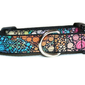 Colorful Bubble Dog Collar,dog collar,multi colored dog collar,colorful dog collar,boy dog collar,girl dog collar,fun dog collar