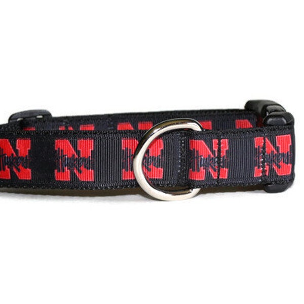 Nebraska Corn Husker Inspired dog collar,Nebraska Cornhuskers,boy dog collar,girl dog collar,fun dog collar,NCAA dog collar, Nebraska