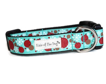 Jingle Bulbs DoG Collar,Christmas dog collar,dog collar,fun dog collar,cute dog collar,boy dog collar,girl dog collar,holiday dog collar