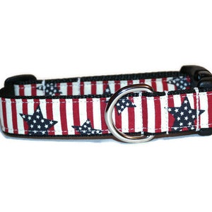 Patriotic Star dog collar,July 4th dog collar,Americana dog collar,Independence Day dog collar,star dog collar,boy dog collar,girl dogcollar