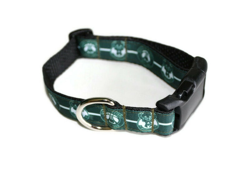 Milwaukee Bucks Inspired dog collar,basketball dog collar,handmade dog collar, Milwaukee Bucks, boy dog collar,girl dog collar image 5