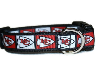 Kansas City inspired DoG Collar,KC football dog collar,fun dog collar,boy dog collar,girl dog collar,Kansas City Football,soft dog collar