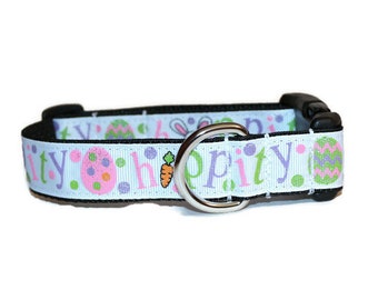 Hoppity dog collar,Easter dog collar,colorful dog collar,rabbit dog collar,glitter dog collar,fun dog collar,boy dog collar,girl dog collar