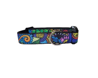 Doodle Stripe dog collar,striped dog collar,colorful dog collar,boy dog collar,girl dog collar,fun dog collar,cute dog collar,dog collar