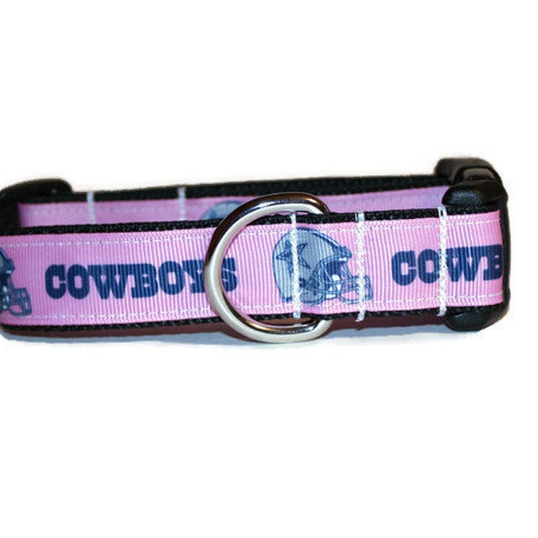 Dallas Cowboy Inspired dog collar,Light Pink cowboy collar,NFL dog collar,girl dog collar,pink dog collar,fun cowboy dog collar,dog collars