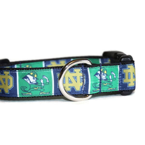 Notre Dame Fighting Irish inspired DoG Collar,handmade dog collar, hairofthedogcollars,NCAA dog collar,team dog collar, Notre Dame