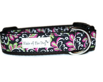 Raspberry Vine DoG Collar,dog collar,pink dog collar,fun dog collar,cute dog collar,hairofthedogcollars,pink dog collar,colorful dog collar