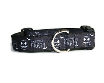 Halloween Party dog collar,Halloween dog collar,black dog collar,Fall dog collar,pumpkin dog collar,dog collar,hair of the dog collars