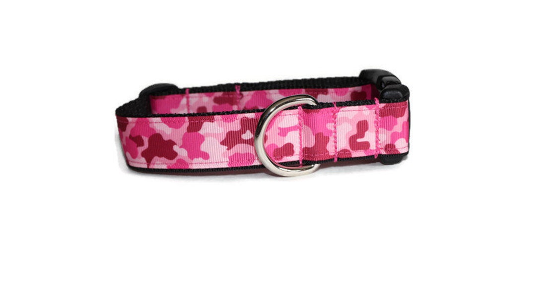 Pink Camo Dog Collarcamouflage Dog Collarpink Dog Etsy