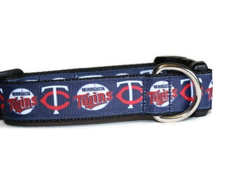 Minnesota Twins inspired DoG Collar,Minnesota Twins,fun dog collar,dog collar,boy dog collar,girl dog collar,baseball dog collar