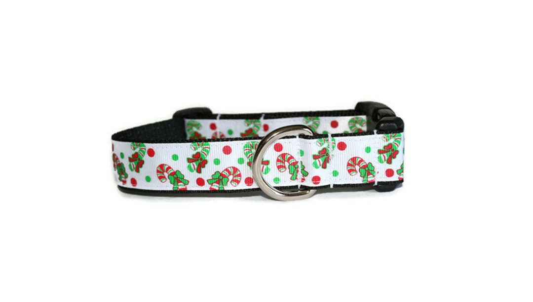 Red and Green Candy Cane Dog Collar,christmas Dog Collar,christmas