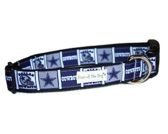 Dallas Cowboys inspired DoG Collar,dog collar,Dallas Cowboys,handmade dog collar,NFL dog collar,fun dog collar, boy dog collar