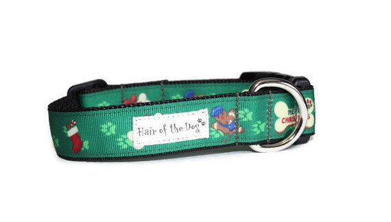 Merry Christmas Dog Collar dog Collar handmade Dog Collar christmas Dog Collar fun Dog Collar hairofthedogcollars holiday Dog Collar Etsy