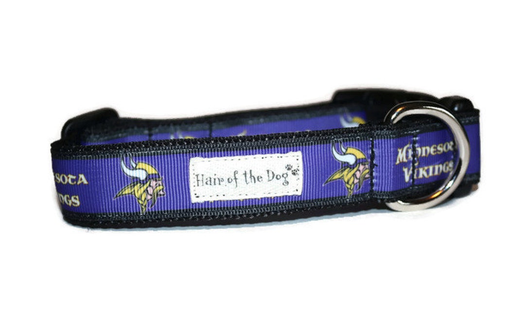 Minnesota Vikings Inspired Dog Collardog Collarhandmade Dog Etsy