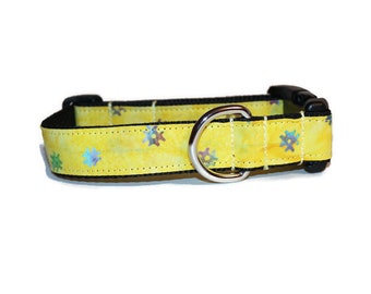 Hashtag Yellow Batik dog collar,dog collar,yellow dog collar,boy dog collar,girl dog collar,colorful dog collar,handmade dog collar,dogs