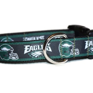 Philadelphia Eagles inspired DoG Collar, NFL dog collar, handmade dog collar, Philadelphia, dog collar,ribbon dog collar