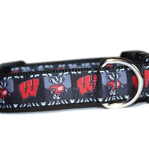 On Wisconsin DoG Collar,Wisconsin Badgers inspired dog collar,Wisconsin,boy dog collar,girl dog collar,fun dog collar,Badgers dog collar