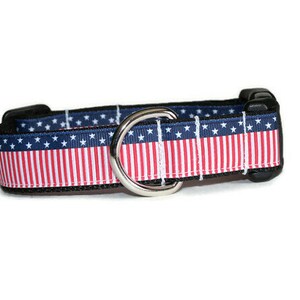 Red, White and Blue Dog Collar,dog collar,4th of July dog collar,Patriotic dog collar,American Flag dog collar,stars and stripes dog collar