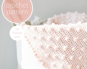 Crochet Pattern | Baby Blanket Pattern | Baby Blanket | Throw Blanket | Little Bobble Blanket Pattern