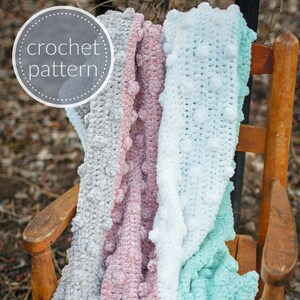 The Bobbilicious Baby Blanket Crochet Pattern | Baby Blanket Crochet Pattern | Blanket Crochet Pattern| Baby Blanket
