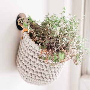 5&quot; Hanging Basket | Plant Basket | Storage Basket | Crochet Basket | Home Decor Basket