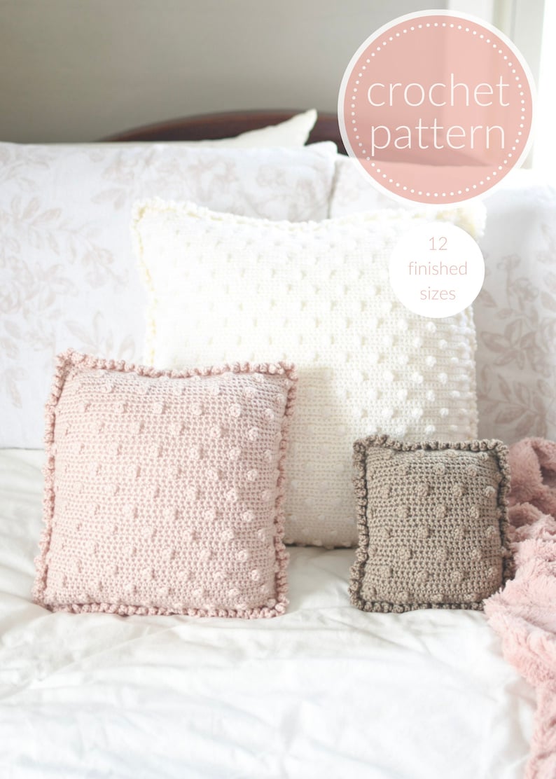 Crochet Pattern  Pillow Pattern  Pillow Cover  Decorative image 1