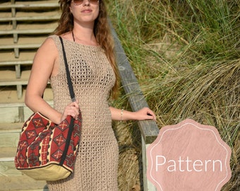 Patrón de encubrimiento entrecruzado / Patrón de crochet / Patrón de encubrimiento de playa / Encubrimiento de traje de baño / Encubrimiento de vestido / Encubrimiento de crochet