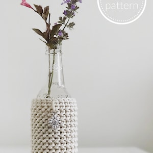 Crochet Pattern Cozy Pattern Hot & Cold Drink Cozy Herringbone Cozy Pattern image 8