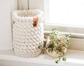 Decorative Basket | Plant Basket | Storage Basket | Crochet Basket | Home Decor Basket | Handmade Basket