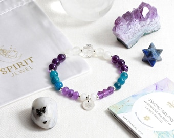Psychic Powers Healing Bracelet - Crystals for Psychic Ability - Third Eye Chakra Crystals - Psychic Powers - Intuition Crystals - Amethyst