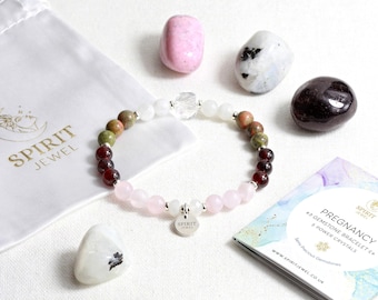 Pregnancy Gift - Healthy Pregnancy Bracelet, Newly Pregnant Gift, Healing Bracelet, Crystal Bracelet, Healing Stones, Gemstone Jewelry