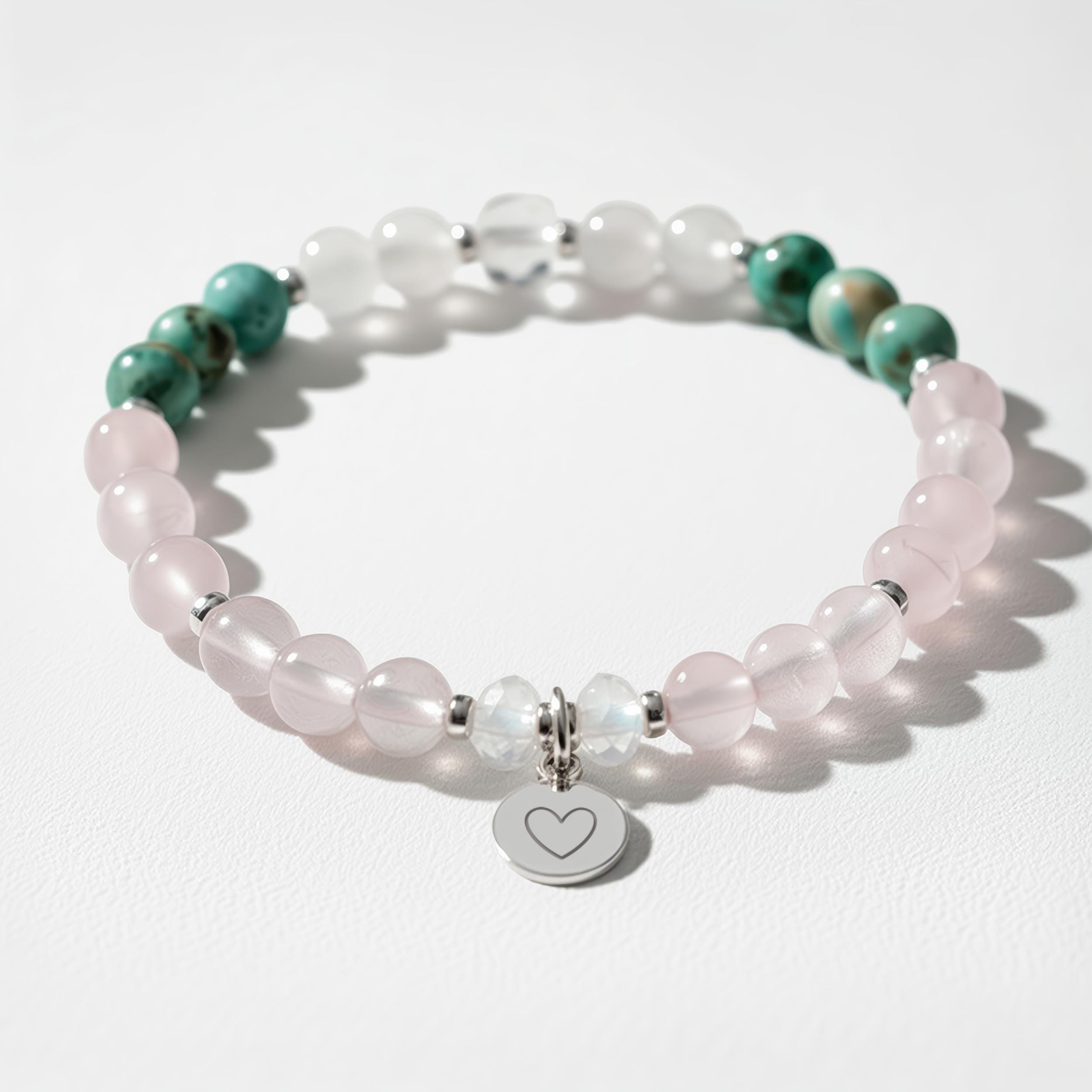Herz Und Armband Aus Bergkristall Natürlicher Stein