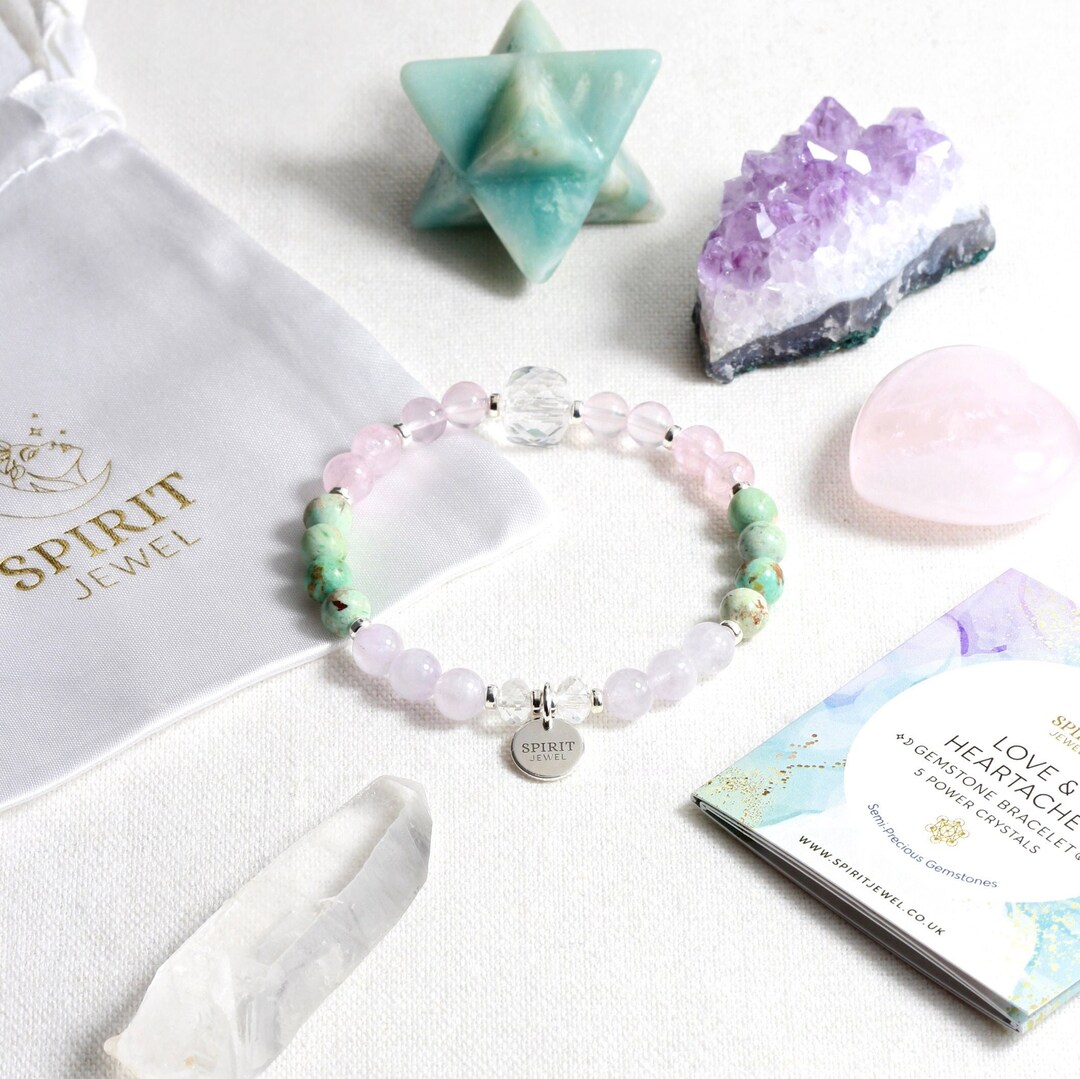 Love Crystal Bracelet Rose Quartz Love Crystals Healing Bracelet