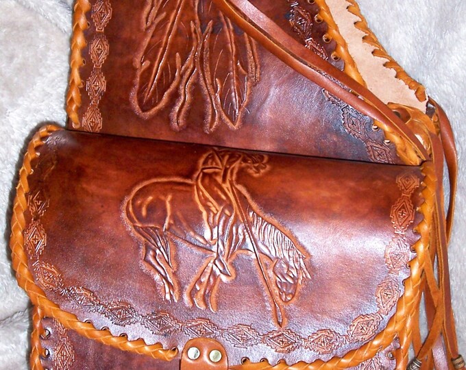 Saddlebag in Leather Saddle Riding Hiking Bags Fonts Fonts Etsy