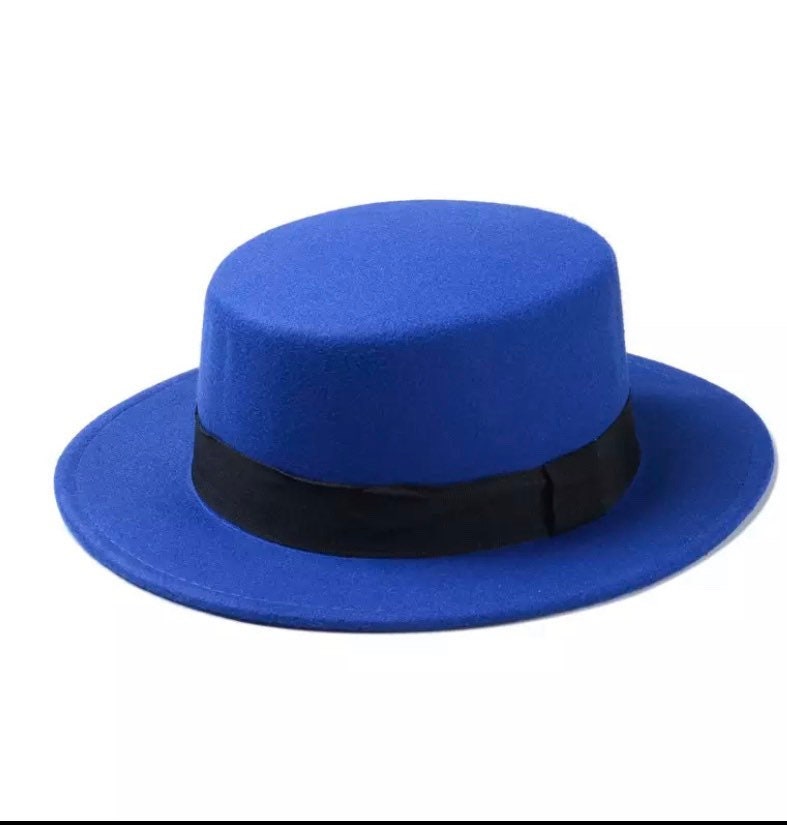 Women Flat Top Fedora Hats