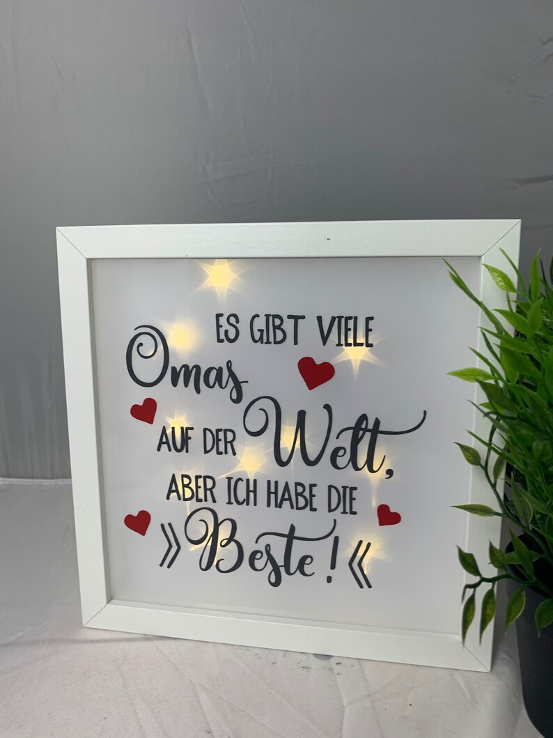 Beleuchteter Bilderrahmen für Oma Geschenk zum Geburtstag Etsy