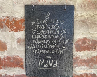 Schieferplatte, Türschild, Gartendeko, Schieferschild, Blumenbeet, Schiefertafel, Haustürschild, Eingangsdeko, Eingang,