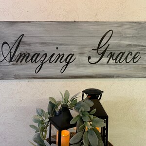Amazing Grace Wood Sign