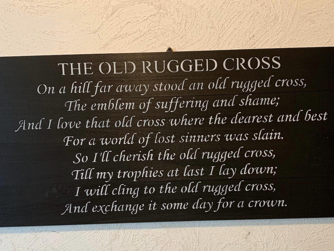 The Old Rugged Cross Song on a Wood Sign - Etsy