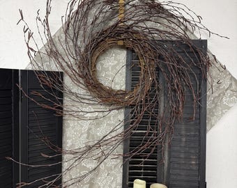 Grapevine Birch Twig Swirl Wreath