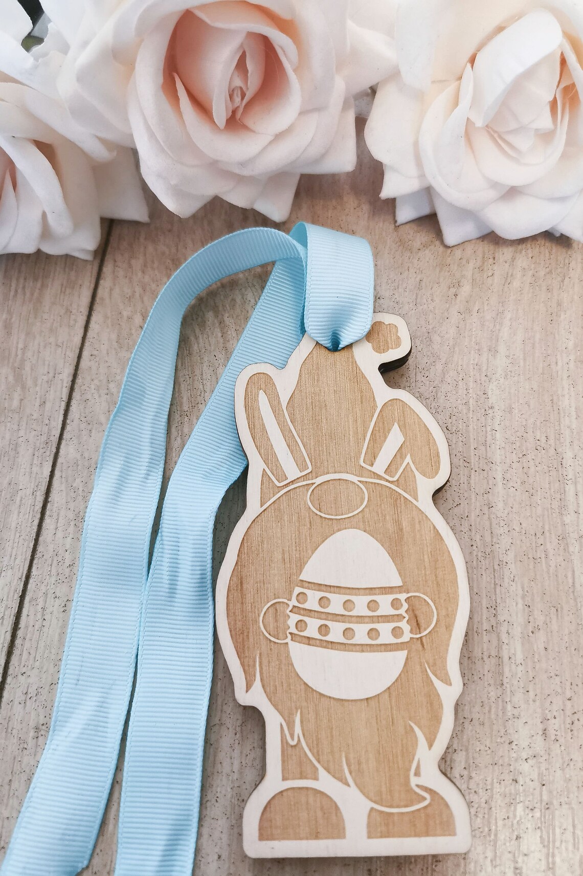 Personalised Easter Gonk / Gnome Wooden Gift Tag Decoration. | Etsy