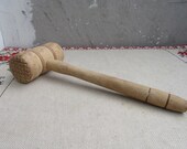 Vintage Wooden Meat Hammer, Vintage Meat Mallet Tenderizer 2, Large Wooden Meat Mallet, Wooden Steak Hammer, Kitchen Decor