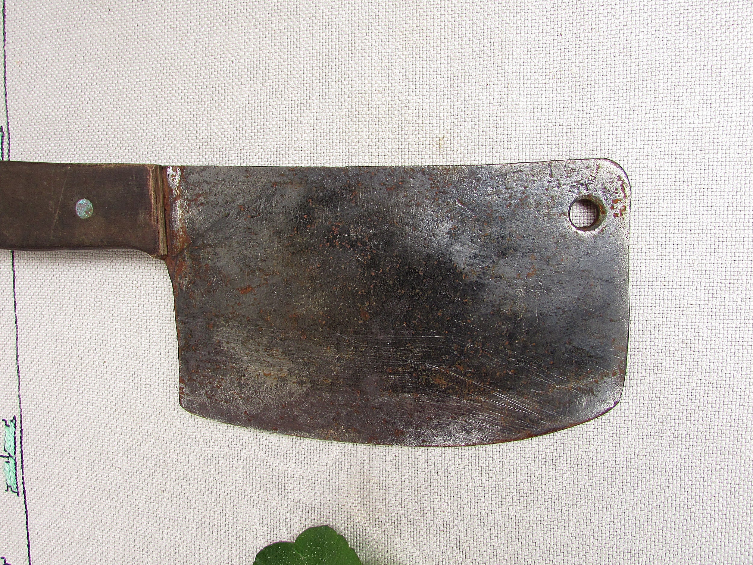 Vintage Meat Cleaver 70s Massive Butcher Knife Primitive Etsy
