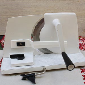 Bread Cutting Machine, Bread/Meat Slicer #2, Slicing Machine, Foldable Bread Cutter, 70s Kitchen Helper, German Bread Cutting Machine