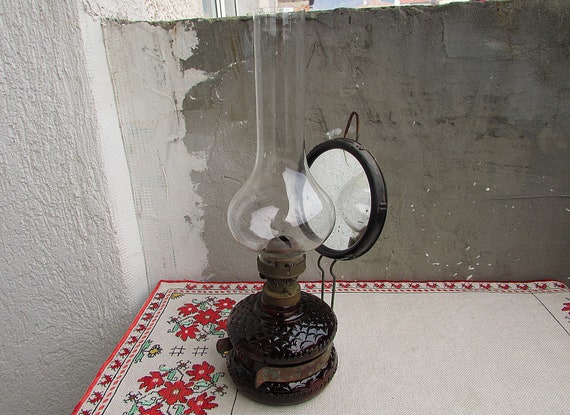 Rustikalen Vintage Glas Öl Lampe Kerosin Lampe für Küche Home Desktop