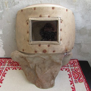 Vintage Schweißmaske, Gesichtsschutz, Steampunk Schweißmaske 70er Jahre, Industrial Accessoire, Arbeiter Werkzeug, Vintage Gesichtsschutz
