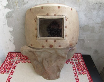 Vintage 70s Welding Mask: Steampunk Industrial Face Shield